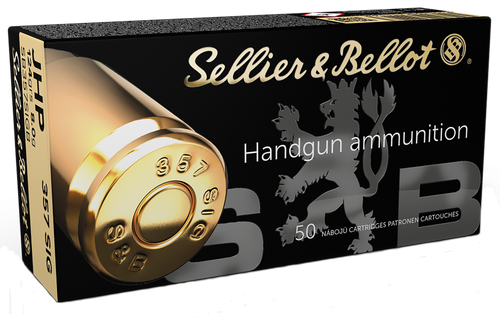 Sellier & Bellot 357 Sig Ammo 124 Grain Jacketed Hollow Point Box of 50