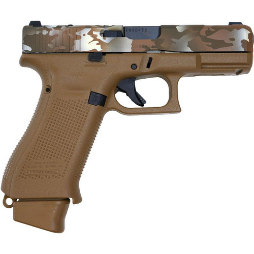 Glock 19x Gen 5 Compact Handgun 9mm Luger 4" Barrel 19rd & 17rd Magazines Brown Multi Cam Glock 19x Gen 5 Compact Handgun 9mm Luger 4" Barrel 19rd & 17rd Magazines Brown Multi Cam
