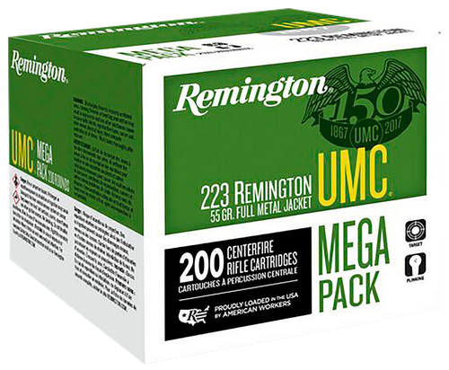 Remington UMC .223 Remington Ammo 55 Grain FMJ Box of 200