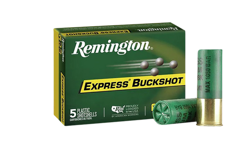 Remington Express Magnum 12 Gauge Ammo 2-3/4" #00 Buckshot 12 Pellets Box of 5