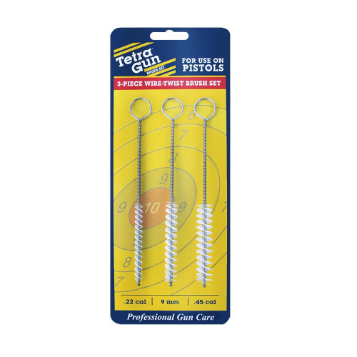 Tetra Gun 3-Piece Wire Twist Brush Set .22, 9mm, .45 Caliber