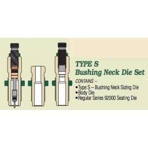 Redding Type S 6mm Dasher Bushing Neck Sizing, Body, Bullet Seating 3 Die Set Redding Type S 6mm Dasher Bushing Neck Sizing, Body, Bullet Seating 3 Die Set