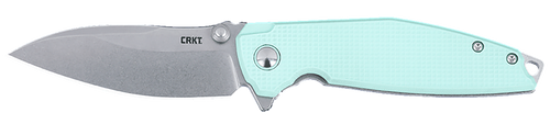 CRKT Ibis Folding Knife 3.09" Drop Point Sandvik 14C28N Stonewashed Blade G-10 Handle Blue