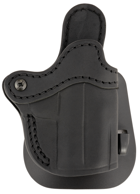 1791 Gunleather Optics Ready Paddle OWB Holster Right Hand Glock 42, 43, 43X, 1911 Officer, Kahr K9, Kimber Micro 380, Micro 9, Ruger LC9, Sig Sauer P238, P365 Leather Black