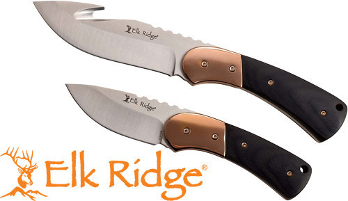 Master Cutlery Elk Ridge Pursuit Fixed Blade Knife 3.75" Drop Point Gut Hook