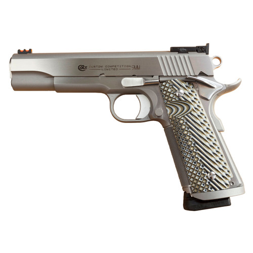 Colt Government Custom Competition 9mm Luger Pistol 5" Barrel 9+1 Round Stainless Steel