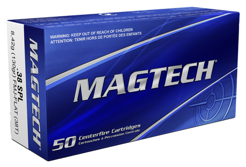 Magtech .38 Special Ammunition 130 Grain Full Metal Jacket Box of 50