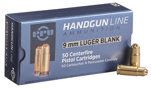 PPU PPB9L 9mm Luger Blank Ammo 50 Rounds Per Box, 20 Boxes Per Case