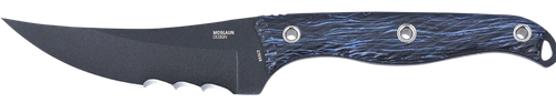 Columbia River Knife & Tool 2709B Clever Girl Fixed Blade Knife 4.6" Serrated Black Blade Blue G10 Handle