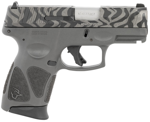 Taurus G3c 9mm Luger Pistol 3.26" Barrel 12+1 Round Matte Stainless Steel Slide Gray Zebra Stripes Black Polymer Frame