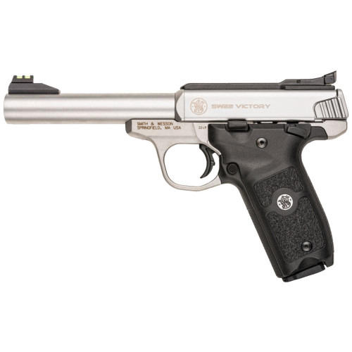 Smith & Wesson SW22 Victory .22 LR Pistol 5.5" Barrel 10+1 Rounds Silver (Includes Picatinny-Style Rail)
