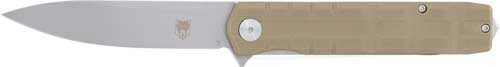 Cobratec Kuzio Pocket Knife 3.12" D2 Blade Tan G10 Handle