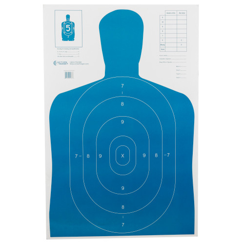 Action Target B27E Blue Paper Targets 100 Pack