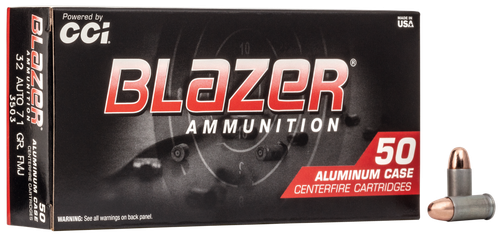 CCI Blazer .32 ACP Ammo 71 Grain TMJ Box of 50