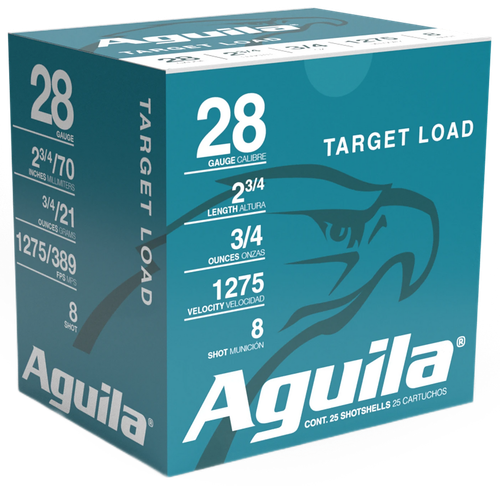 Aguila High Velocity Shotshells 28 Gauge 2-3/4" 3/4 oz 1275 fps #8 Box of 25