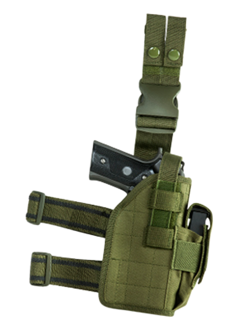 NcStar CVDLHOL2954G Drop Leg Holster Green Right Hand