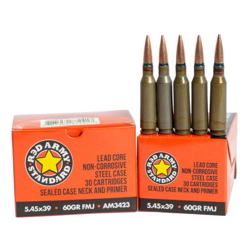 Century Arms Red Army Standard 5.45x39mm Ammo 60 Grain FMJ Lead Core  30 rds