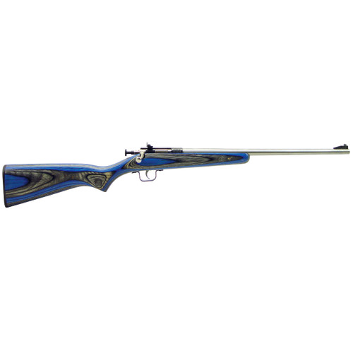 Keystone Sporting Arms Crickett G2 Single Shot Youth Rifle 22 Long Rifle 16.125" Stainless Barrel Black Frame Blue Laminate Stock