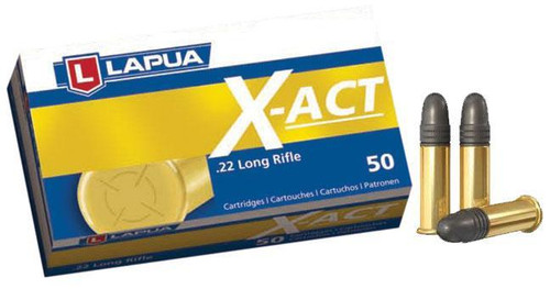 Lapua X-Act 22LR Ammo 40 Grain Round Nose Box of 50