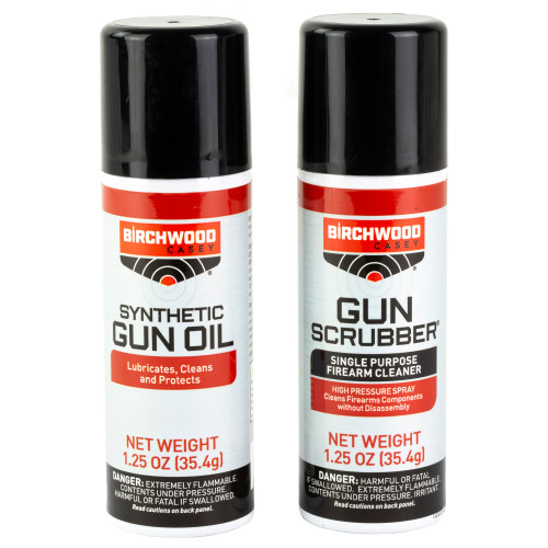 Birchwood Casey Gun Scrubber and Synthetic Gun Oil 2 Pack Birchwood Casey Gun Scrubber and Synthetic Gun Oil 2 Pack