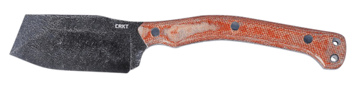 CRKT Razel Nax Fixed Blade Knife 4.29" Chisel Point 1075 Black Stonewash Blade Resin Infused Fiber Handle Brown