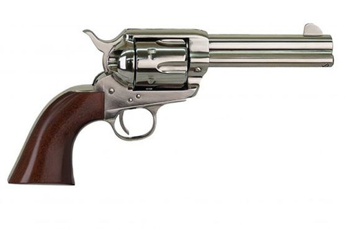 Cimarron Firearms Pistolero Rimfire 22 Long Rifle Revolver 4.75" Nickel Barrel 10 Round Walnut Grip