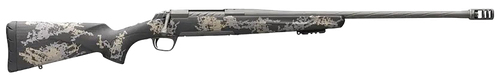 Browning X-Bolt Mountain Pro SPR Bolt Action Rifle 6.8 Western 20" Fluted Steel Barrel Tungsten Gray Cerakote Receiver Black Carbon Fiber Stock