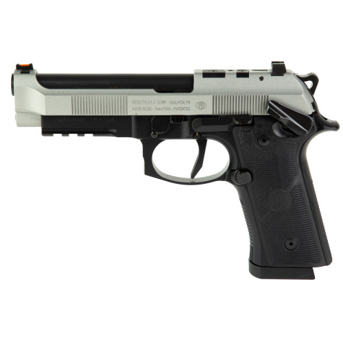 Beretta 92XI 9mm Luger Pistol 4.7" Barrel 18+1 Round Stainless Slide Black Grip Black Frame - Image 1
