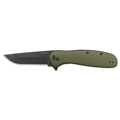 Outdoor Edge Razor VX2 Pocket Knife 3.0" Stainless Steel Blade G10 Handle Green (Includes 6 Replaceable Blades, Spring Assist)