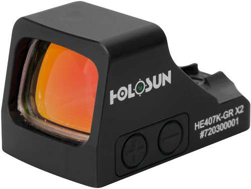 Holosun HE407K-GR-X2 Reflex Red Dot Sight 6 MOA Green Dot Reticle Matte Black