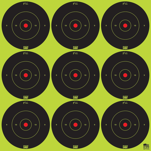 Pro-Shot SplatterShot Green Bullseye Targets 2" 108PK