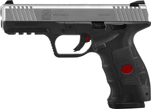 Sar USA SAR9 9mm Luger Pistol 4.4" Barrel 17+1 Round Stainless Steel Slide