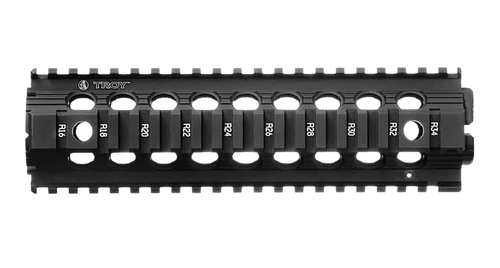 Troy Industries 9" MRF Drop-In Battle Rail 2-Piece Quad Rail Handguard AR-15 Mid Length Black