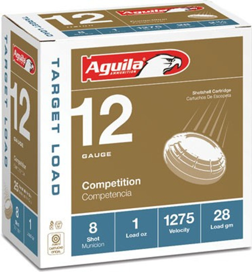 Aguila Ammunition 12 Gauge 2.75" Shotshell 1 Oz #8 Shot 1275 FPS 25/Box
