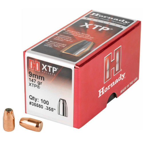 Hornady Bullets 9mm .355" 147gr XTPHP 100/Box - Image 1