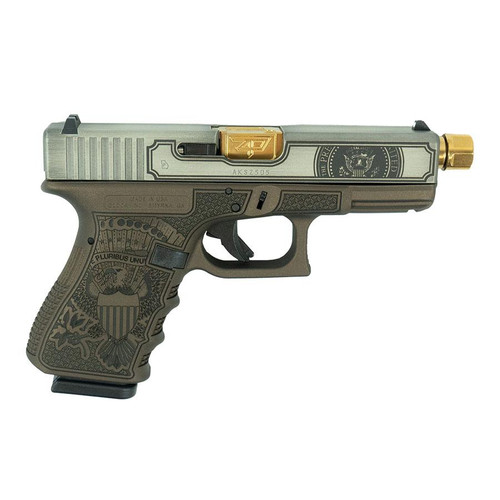 Glock 19 Gen 3 9mm Luger Pistol 4.4" Threaded Barrel 15+1 Round Two-Tone