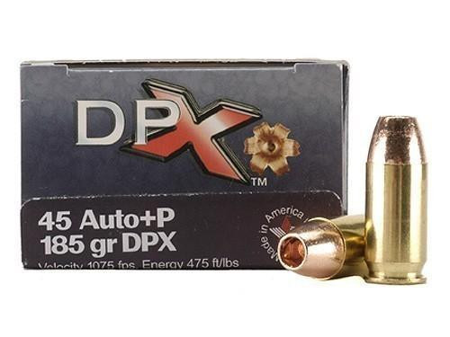 Corbon 45 ACP Ammo 185 Grain DPX 1075 fps Box of 20