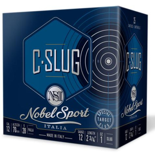 Eurosports Llc 12 Gauge Slug Shotshell 2-3/4" 1 oz 1378 fps 25 Count