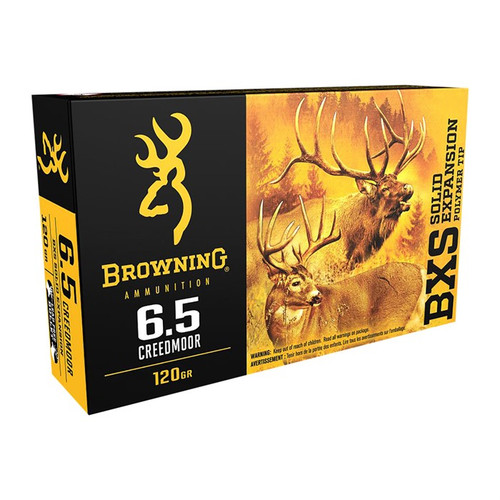 Browning BXS 6.5 Creedmoor Ammo 120 Grain Polymer Tip Solid Expansion Box of 20