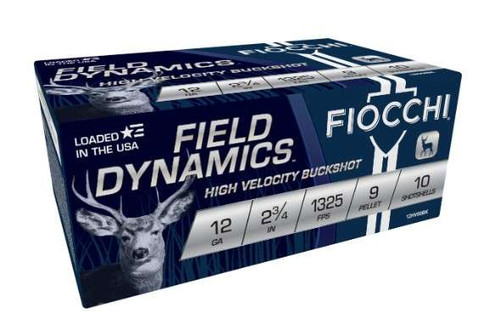 Fiocchi 12 Gauge 2.75" 9 Pellet 00 Buck Shot 10/25