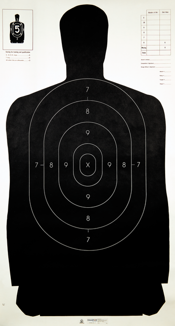 Champion B27 Police Silhouette Paper Targets 24" x 45" 100PK