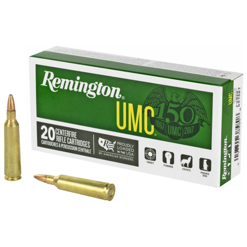 Remington UMC 22-250 Remington Ammo 50 Grain Jacketed Hollow Point Box of 20 - Image 1