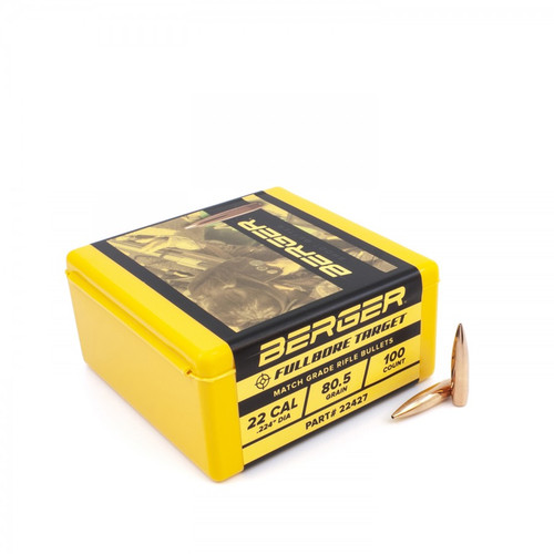Berger .22 cal 80.5 Fullbore Target Bullet 100/Box