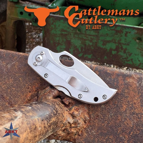 American Buffalo Knife & Tool Deuce Lockback Pocket Knife 2.5" Drop Point 8Cr13MoV Satin Blade Stainless Steel Handle Stainless - Image 1
