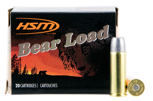 HSM Ammo Bear Load 45 Colt Ammo 325 Grain WFN Gas Check Box of 20