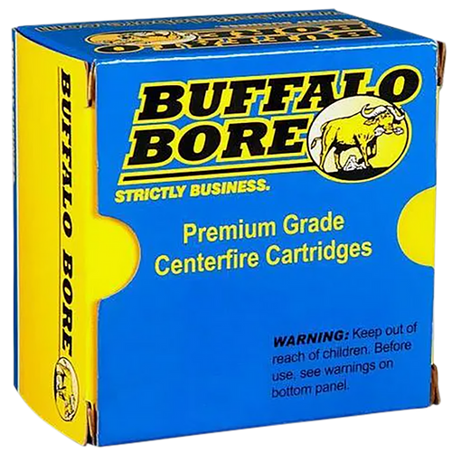 Buffalo Bore Heavy 480 Ruger Ammo 370 Grain Hard Cast Lead Flat Nose Gas Check Box of 20