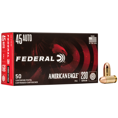 Federal American Eagle 45 ACP Ammo 230 Grain Full Metal Jacket Box of 50