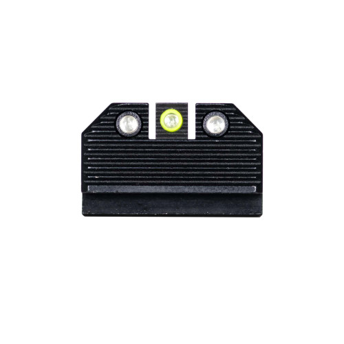 Night Fision Optics Ready Stealth Night Sight Set Walther PDP Tritium Yellow Ring Front, Square Notch Black Ring Rear Steel Nitride
