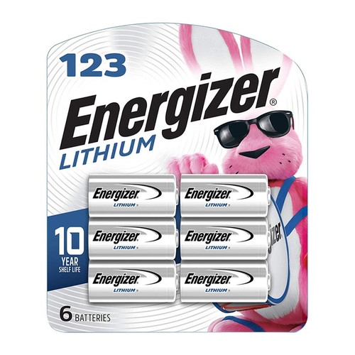 Energizer Battery CR123A Lithium 6PK