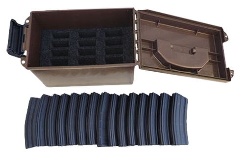 MTM Tactical Mag Can Dark Earth Holds 15 .223/5.56 Magazines